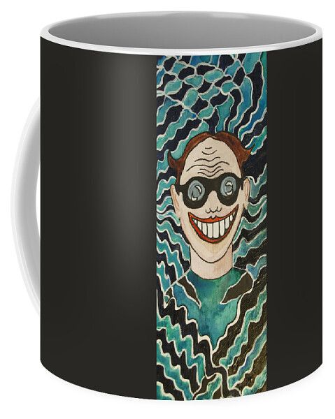 Shockwave-tillie Coffee Mug featuring the painting Shockwave Tillie by Patricia Arroyo