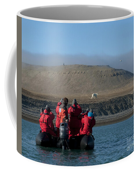 High Arctic Coffee Mug featuring the photograph Wildlife Explorers.. by Nina Stavlund