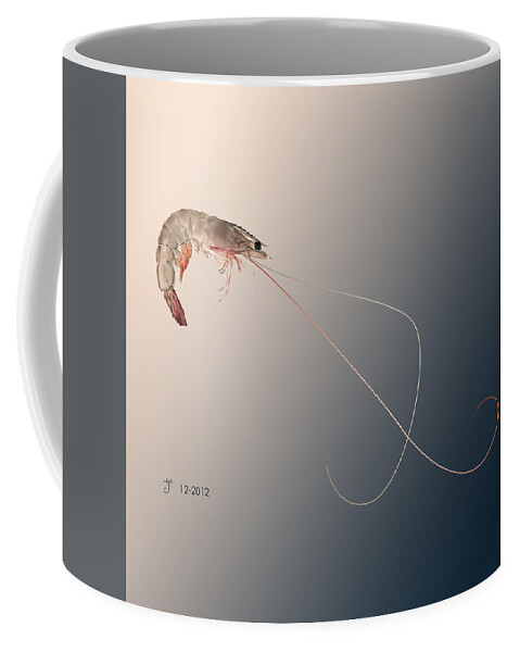 Shrimp Coffee Mug featuring the painting Shrimp by Hayden Hammond