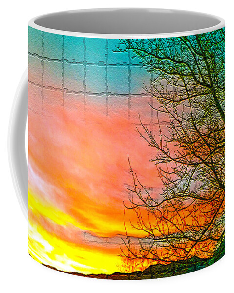  Tioga Pass Photographs Coffee Mug featuring the photograph Sierra Sunset Cubed by Mayhem Mediums