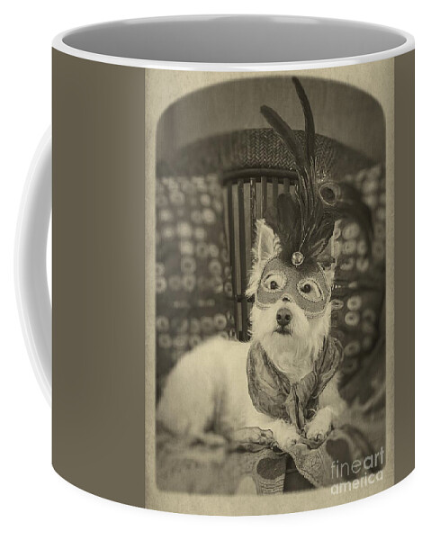 Canine Coffee Mug featuring the photograph Silent Film Star by Edward Fielding