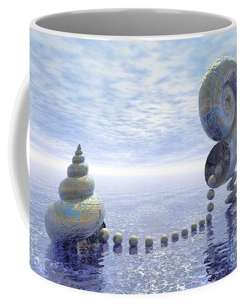 Surrealism Coffee Mug featuring the digital art Silent love - Surrealism by Sipo Liimatainen