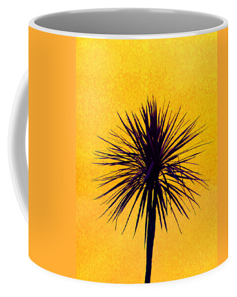 Palm Coffee Mug featuring the photograph Silhouette On Gold by Margaret Saheed