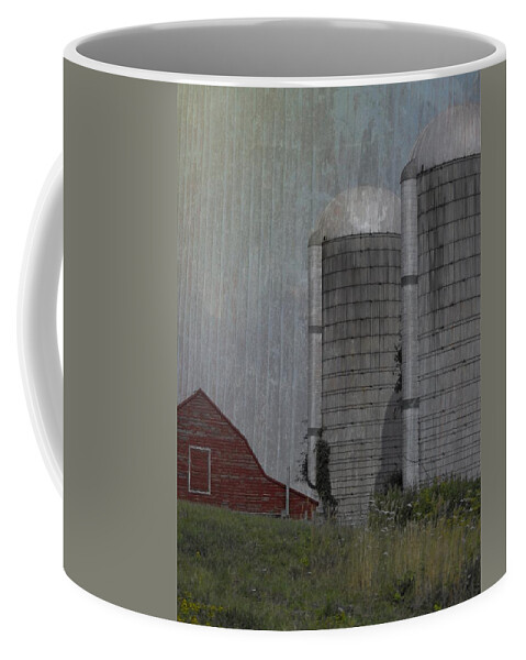 Barn Coffee Mug featuring the photograph Silo and Barn by Photographic Arts And Design Studio