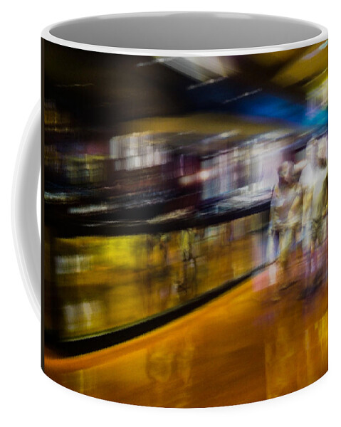 Impressionist Coffee Mug featuring the photograph Silver People in a Golden World by Alex Lapidus