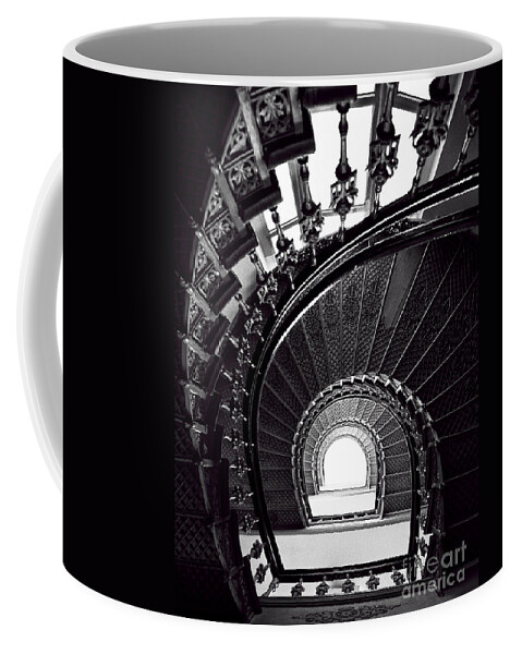 Staircase Coffee Mug featuring the photograph Silver Staircase by Jaroslaw Blaminsky