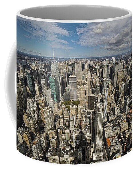 Aerial Coffee Mug featuring the photograph SIM City by Mihai Andritoiu