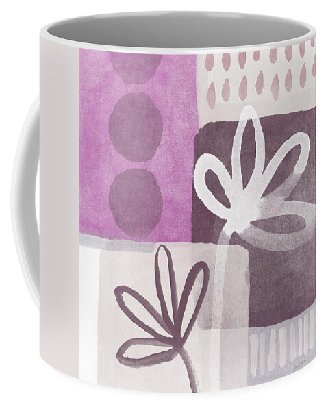 Hope Coffee Mug featuring the mixed media Simple Flowers- contemporary painting by Linda Woods