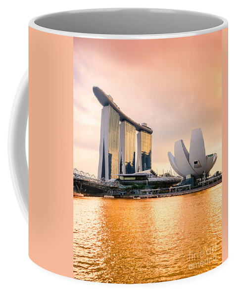 Night Coffee Mug featuring the photograph Singapore - Marina Bay Sand by Luciano Mortula