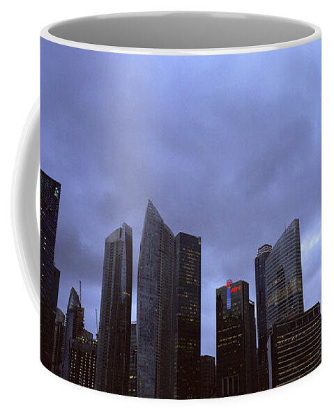 Singapore Coffee Mug featuring the photograph Singapore Nightfall by Shaun Higson