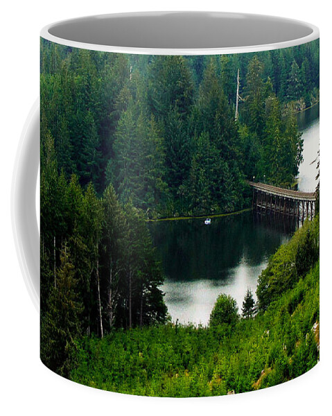 River Coffee Mug featuring the photograph Single Boat by KATIE Vigil