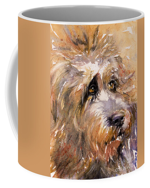 Dog Coffee Mug featuring the painting Sir Darby by Judith Levins