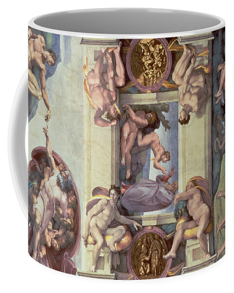 Sistine Chapel Ceiling 1508 12 The Creation Of Eve 1510 Fresco Post Restoration Coffee Mug
