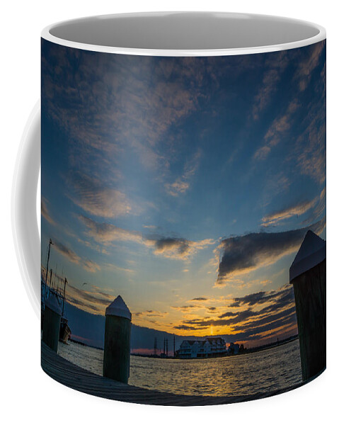 Chincoteague Coffee Mug featuring the photograph Sittin on the Dock in the Bay by Photographic Arts And Design Studio