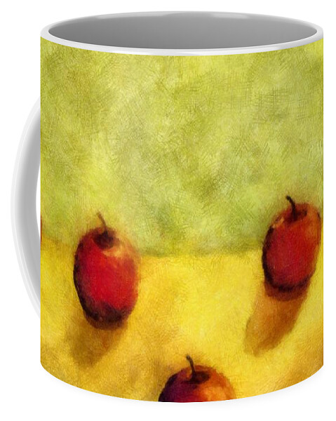 Apple Coffee Mug featuring the painting Six Apples by Michelle Calkins