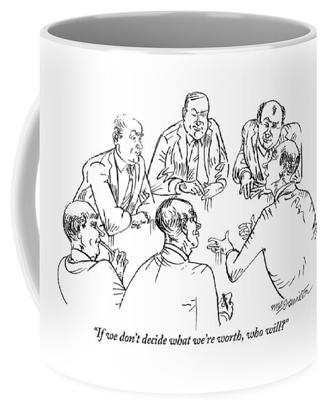 Six Men Sit At A Table Together Coffee Mug