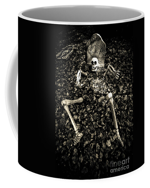 Body Coffee Mug featuring the photograph Skeleton Rising from the Dead by Amy Cicconi