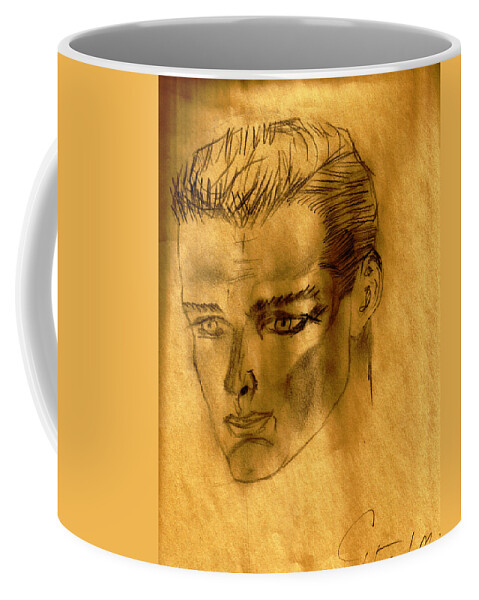  Head Drawings Coffee Mug featuring the drawing Sketch 5 by Mayhem Mediums