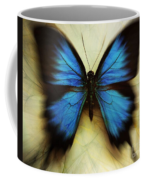 Sketchy Butterfly Coffee Mug featuring the digital art Sketchy Butterfly by Elizabeth McTaggart