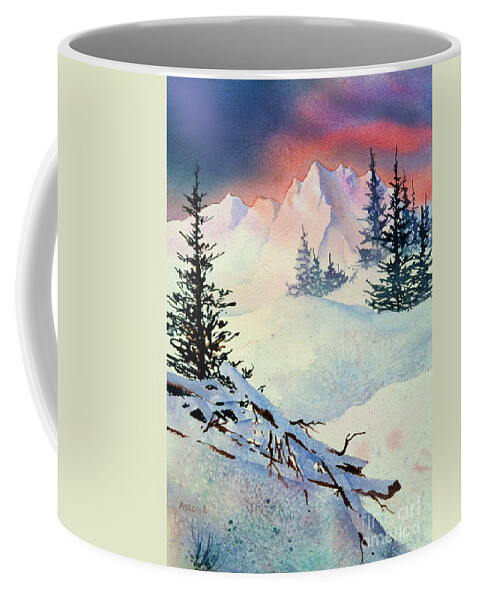 Ski View Coffee Mug featuring the painting Ski View by Teresa Ascone