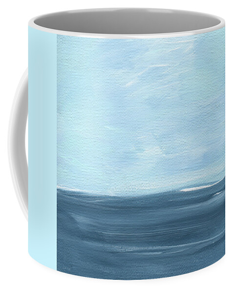 Coast Coffee Mug featuring the painting Sky and Sea by Linda Woods