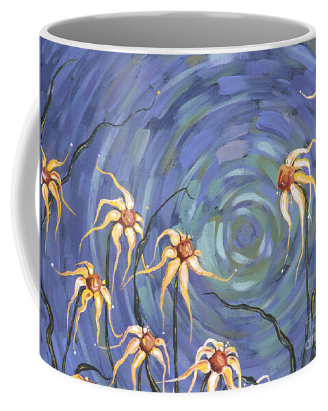 Floral Coffee Mug featuring the painting Sky Dance by Tanielle Childers