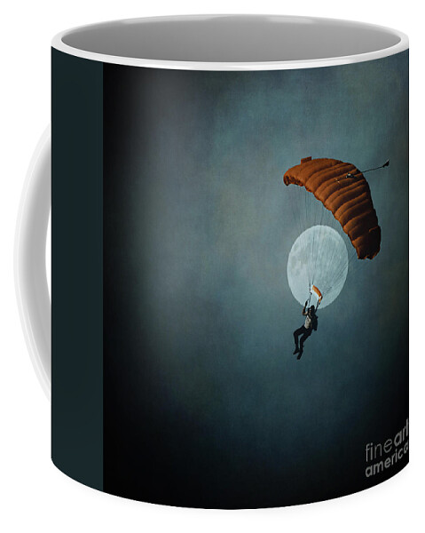  Moon Coffee Mug featuring the photograph Skydiver's Moon by Trish Mistric