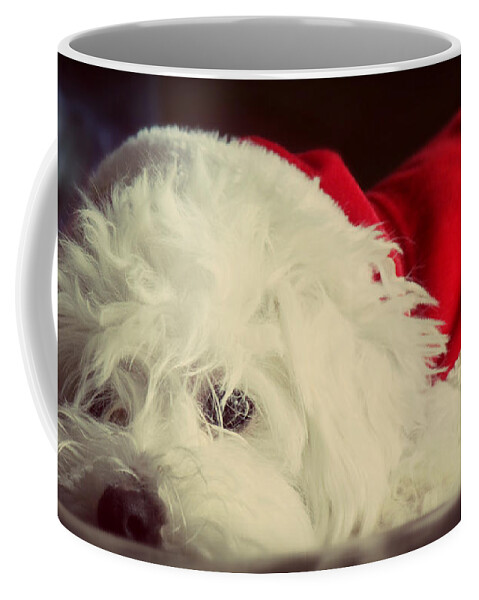 Dog Coffee Mug featuring the photograph Sleepy Santa by Melanie Lankford Photography