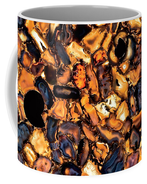 Photography Coffee Mug featuring the photograph Sly Sliced Stone by Debra Amerson