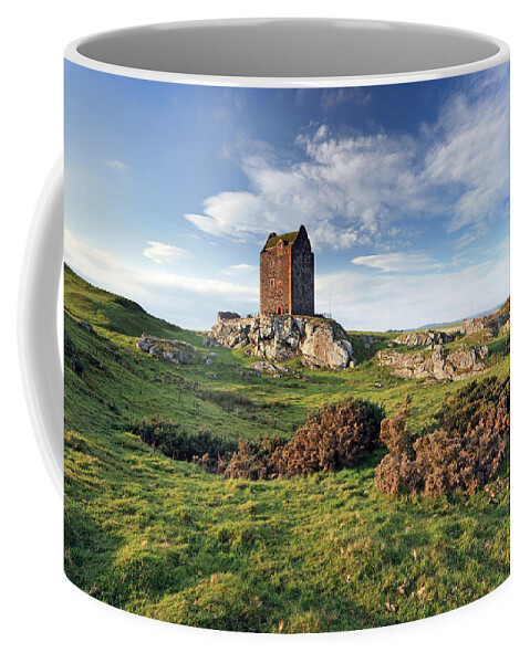 Tower Coffee Mug featuring the photograph Smailholm Tower by Grant Glendinning