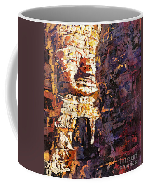 Batik Coffee Mug featuring the painting Smile. It's Contagious by Ryan Fox