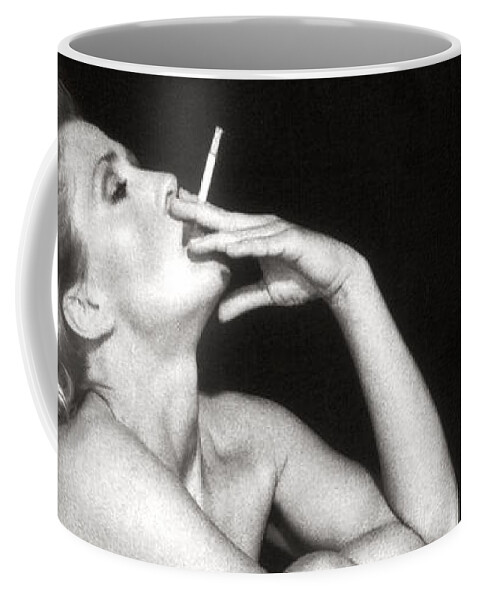 Smoking Nude Coffee Mug featuring the photograph Smoking Nude by Silva Wischeropp