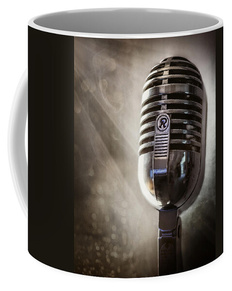 Mic Coffee Mug featuring the photograph Smoky Vintage Microphone by Scott Norris