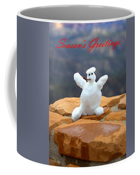 1101 Coffee Mug featuring the photograph Snowball Snowman by Gordon Elwell