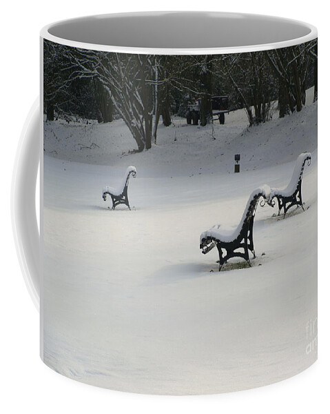 Snow Coffee Mug featuring the photograph Snowy landscape by Tiziana Maniezzo