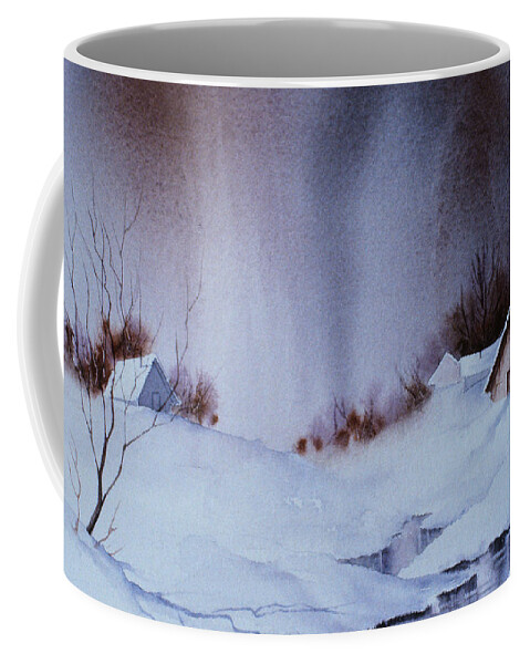 Snowy Village Coffee Mug featuring the painting Snowy Village by Teresa Ascone
