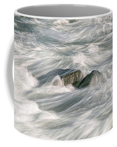Soft Surf On The Rocks Coffee Mug featuring the photograph Soft Surf on the Rocks by Marty Saccone