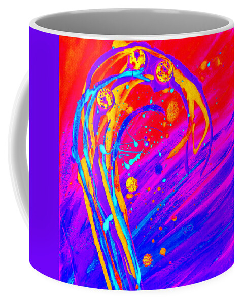 Abstract Coffee Mug featuring the painting Solar Flare by Darren Robinson