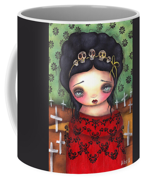 Frida Kahlo Coffee Mug featuring the painting Soledad by Abril Andrade