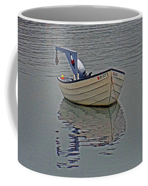 Boat Coffee Mug featuring the photograph Solitary by Lily K