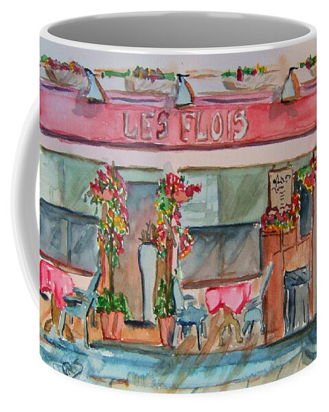 French Coffee Mug featuring the painting Someplace French by Elaine Duras