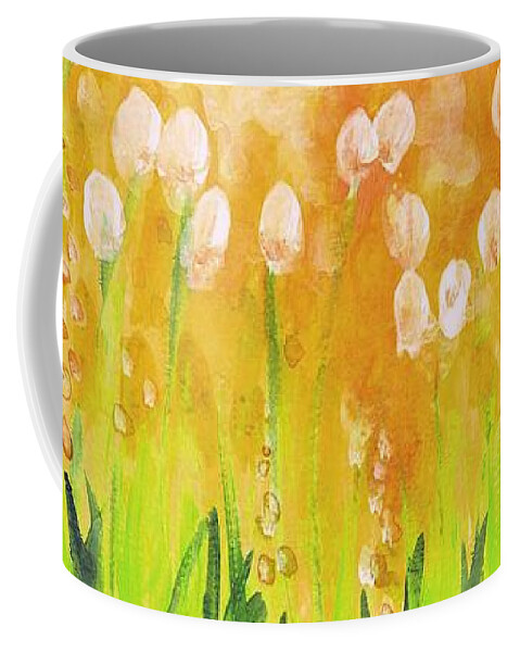 Lilies Coffee Mug featuring the painting SonBreak by Holly Carmichael