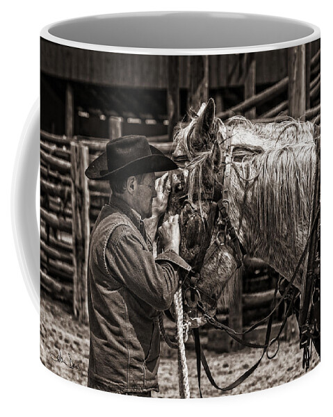 Art Coffee Mug featuring the photograph Soothing Touch by Joan Davis