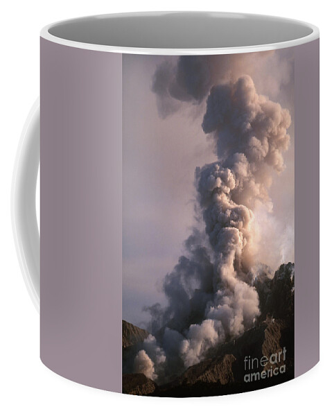 Volcano Coffee Mug featuring the photograph Soufriere Hills Volcano Eruption by Stephen & Donna O'Meara