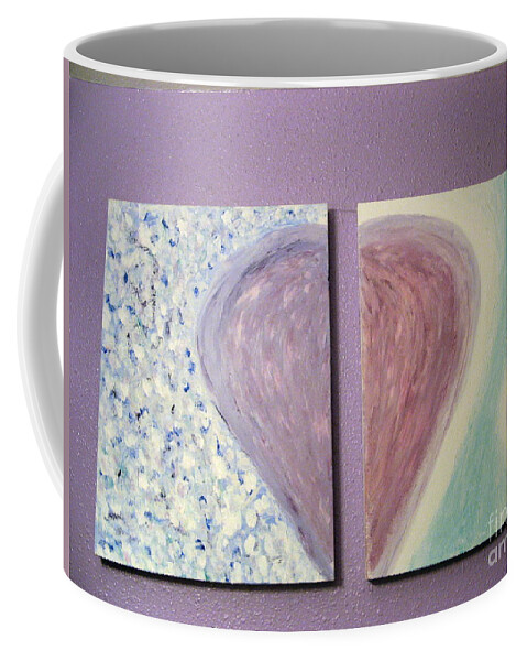 Acrylic Coffee Mug featuring the painting Soul Mate Heart by Mars Besso