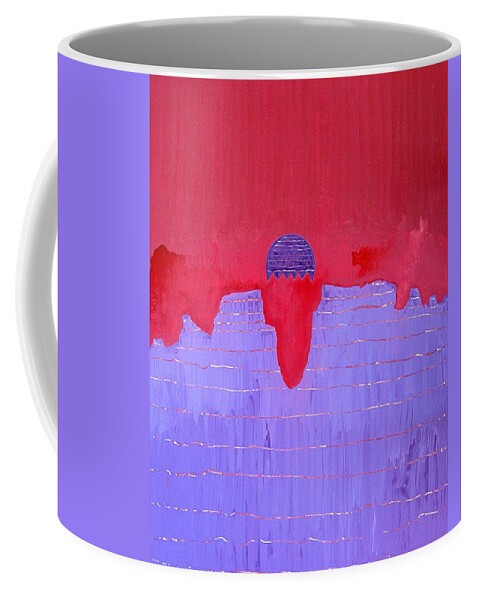 Painting Coffee Mug featuring the painting South Rim Sun original painting by Sol Luckman