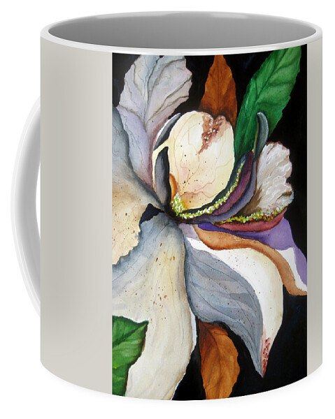 Flower Music Coffee Mug featuring the painting White Glory II by Lil Taylor