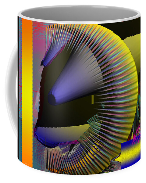 Digital Art Coffee Mug featuring the painting Space Station 3000 by Robert Margetts