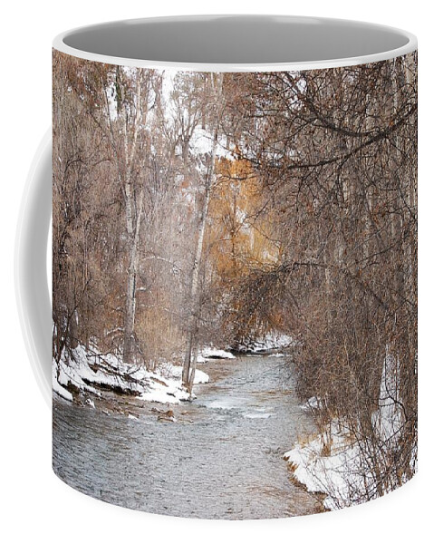 Dakota Coffee Mug featuring the photograph Spearfish Creek in Winter by Greni Graph