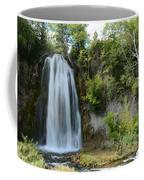 Dakota Coffee Mug featuring the photograph Spearfish Falls in Early September by Greni Graph